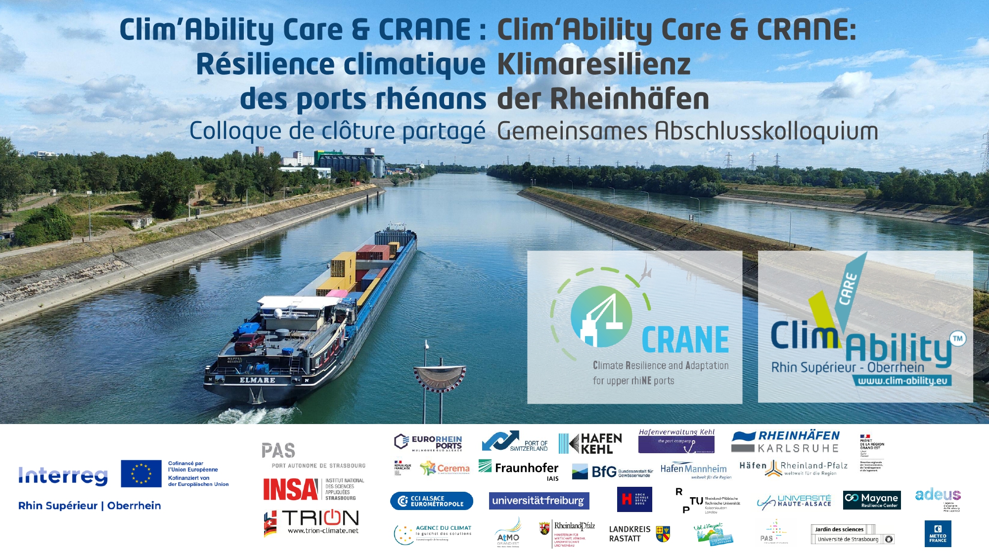 Colloque de clôture des projets Interreg CRANE et Clim’Ability Care à Strasbourg